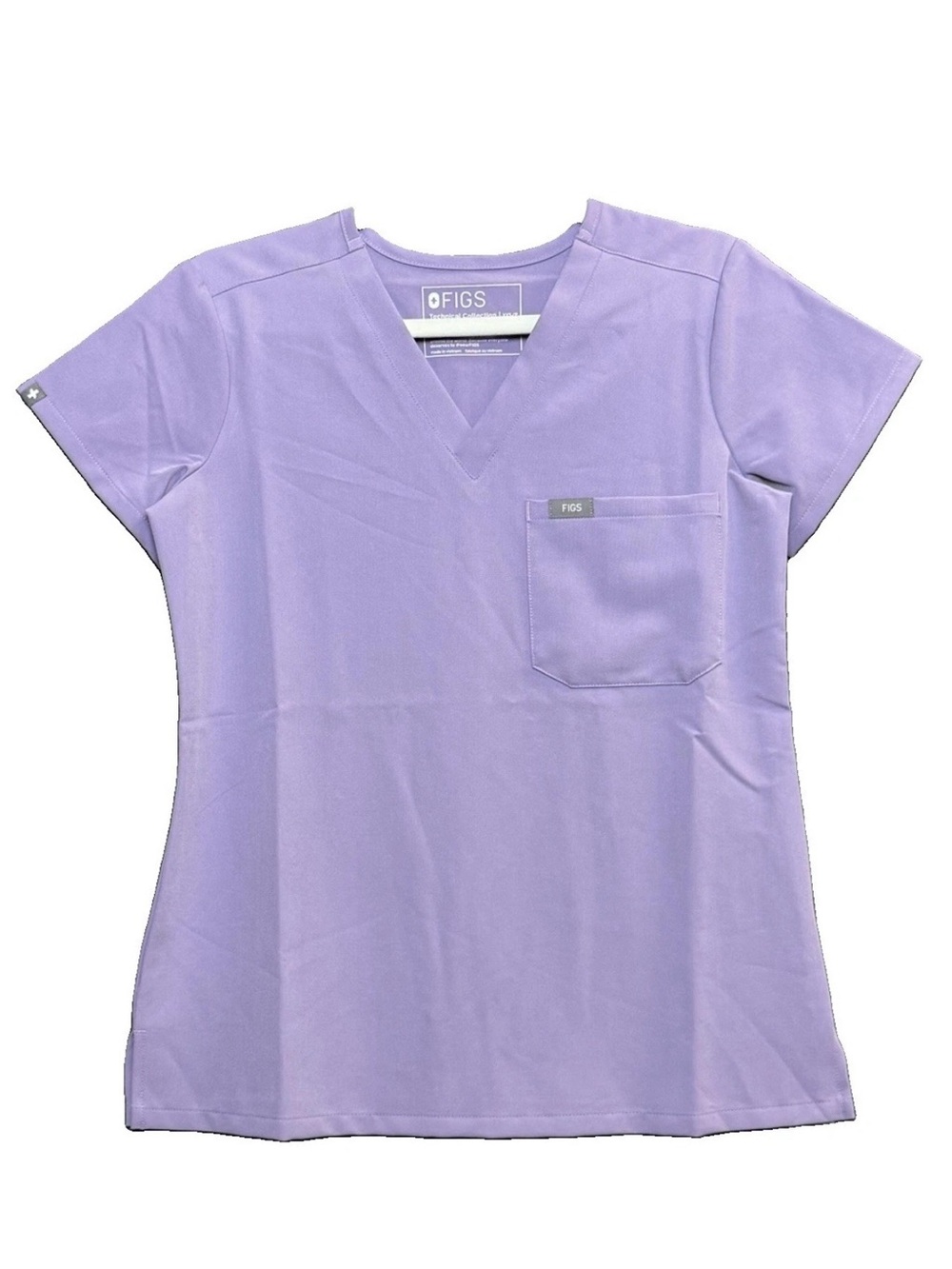 FIGS Scrub Top Womens XXS Purple Catarina V Neck One Pocket Short Sleeve Nurse